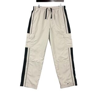 Vintage Nike Pants Mens Large Cargo Windbreaker Baggy Relaxed Swoosh Logo Y2K